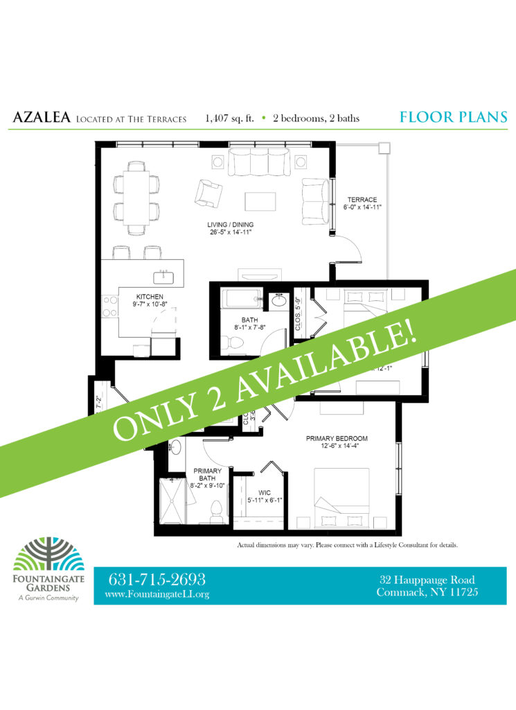 Azelea independent living apartment floor plans
