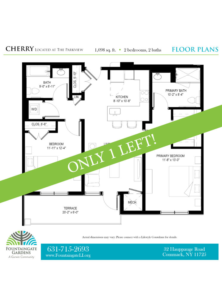 Cherry independent living apartment floor plans