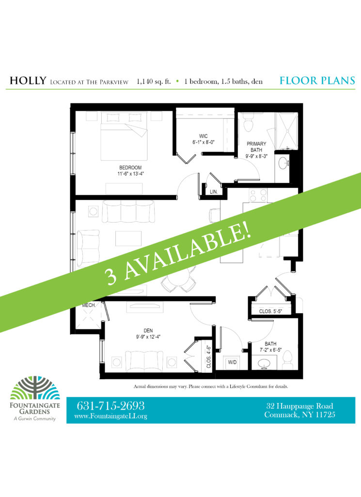 Holly independent living apartment floor plans