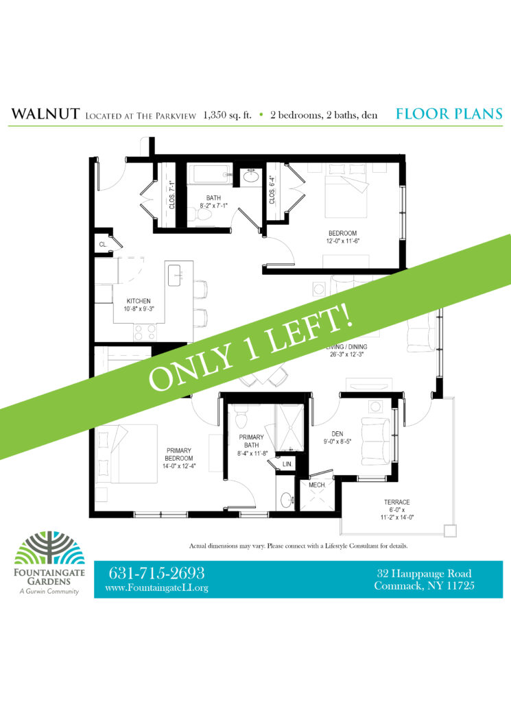 walnut independent living apartment floor plans